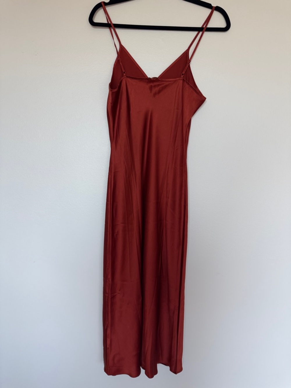 NWT Quince 100% Washable Silk Slip Dress in Paprika Red - Small - Picture 12 of 15